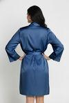 Zivame Luxe Satin 5 Pc Sleep Set - Lyons Blue — thumbnail 4